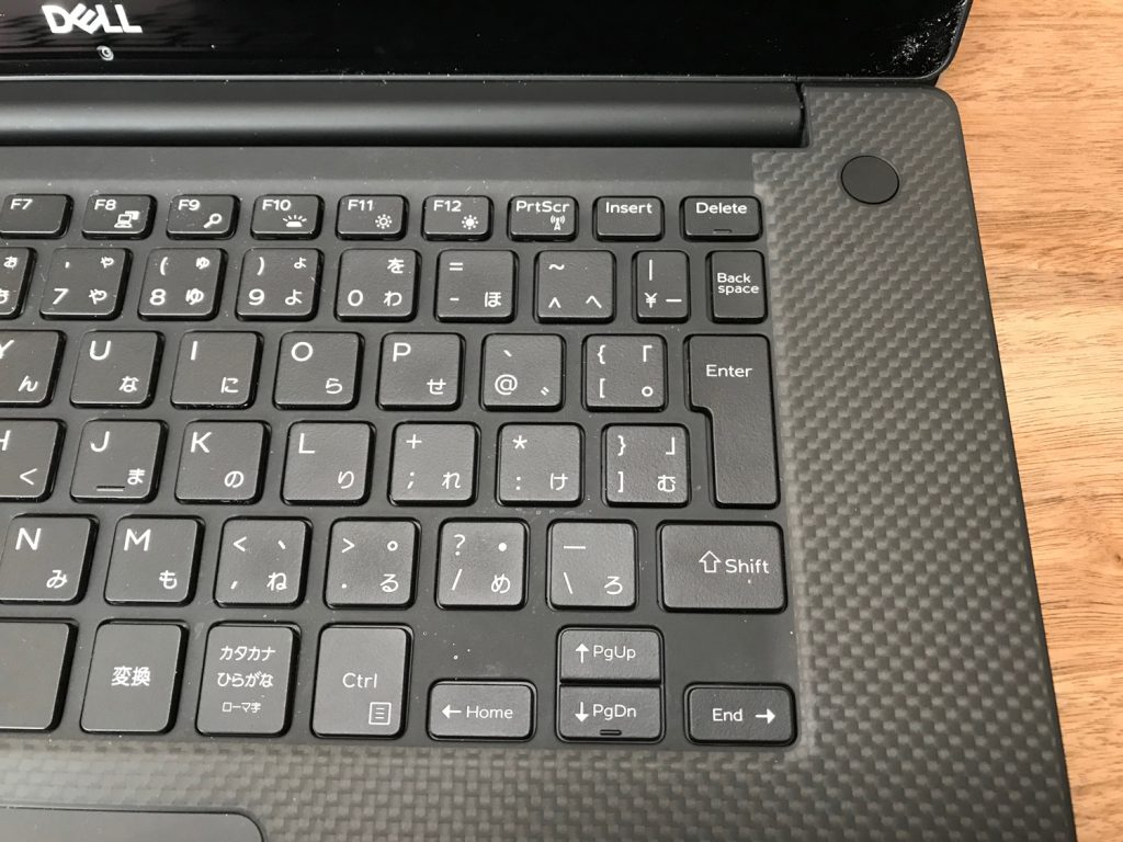 XPS15のキーボード